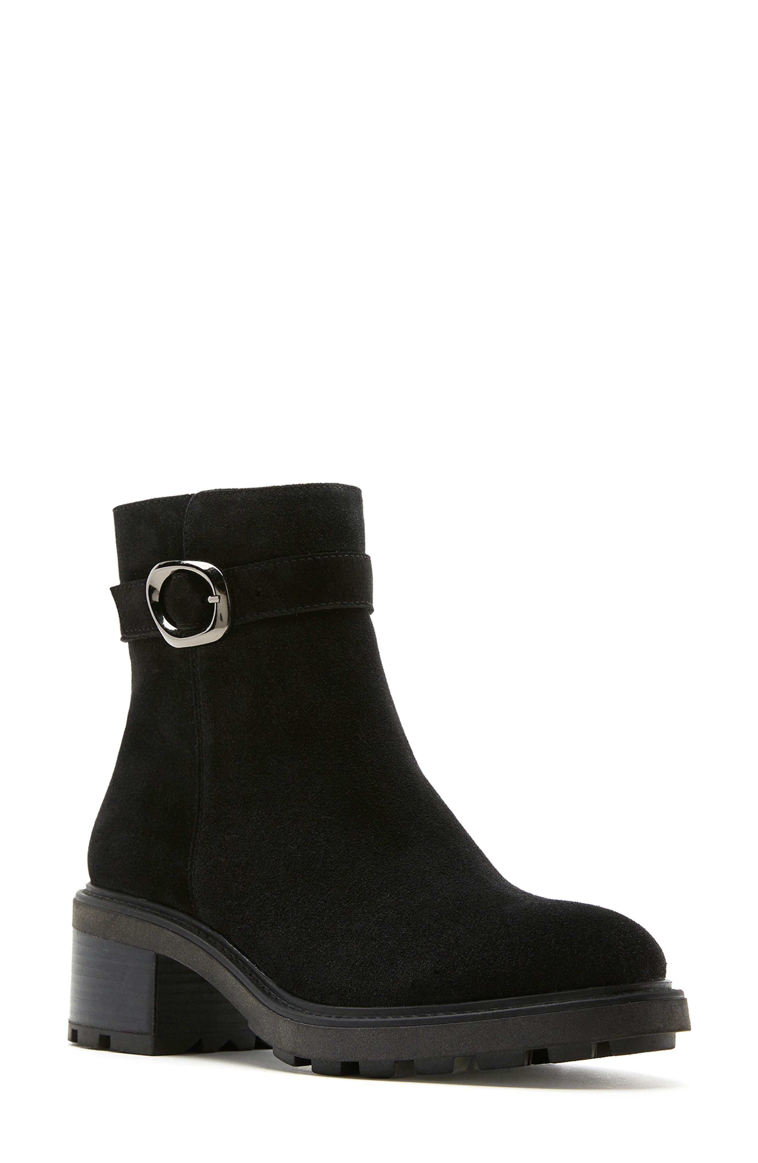 La Canadienne Avon Waterproof Buckle Boot, Main, color, Black Suede