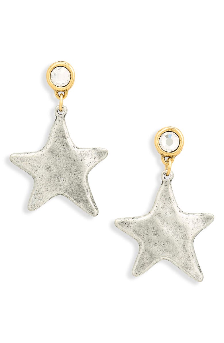 Bracha Star Shine Drop Earrings, Main, color, Gold