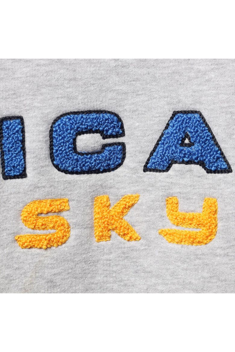 Men's Heathered Gray Chicago Sky Pullover Sweatshirt, Alternate, color, Heather Gray