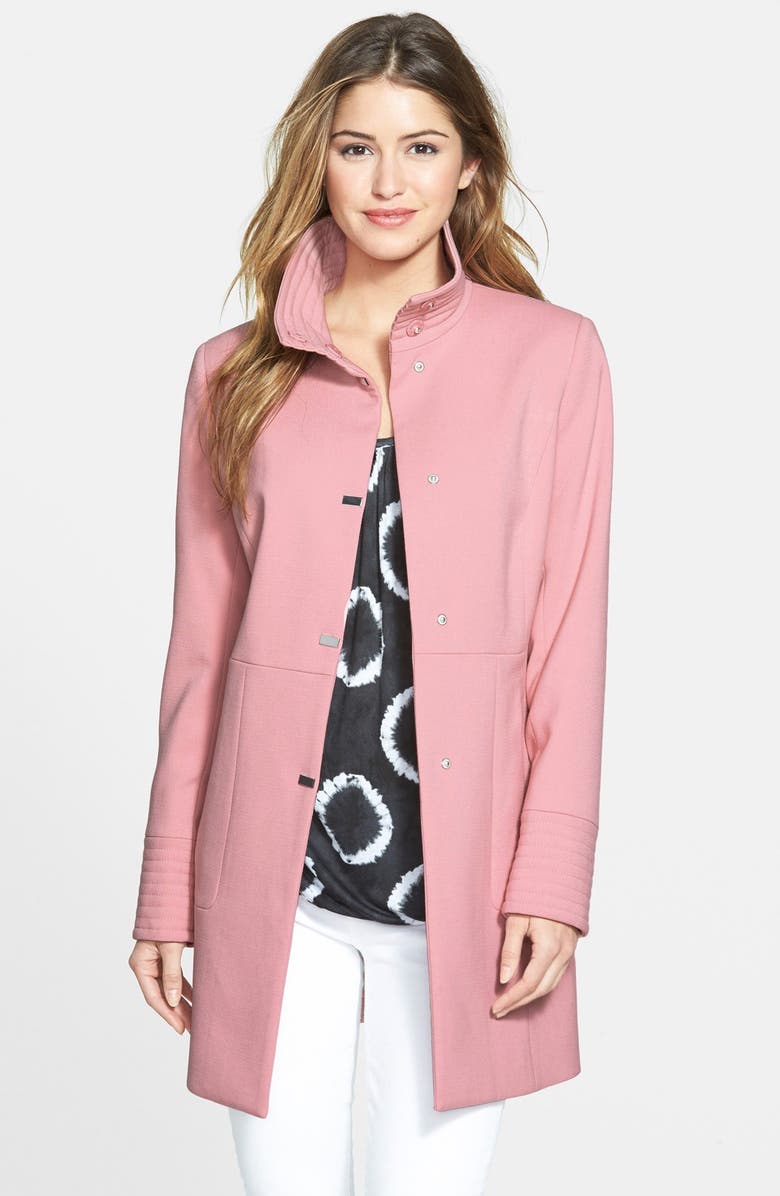 Kenneth Cole New York Stand Collar Front Snap Coat, Main, color, 