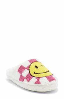 JOE BOXER Smiley Checkerboard Faux Shearling Clog