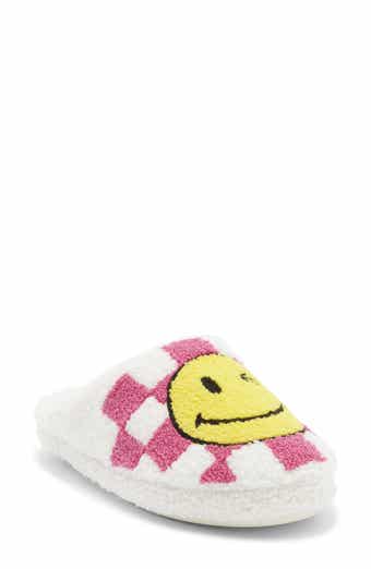 JOE BOXER Smiley Checkerboard Faux Shearling Clog