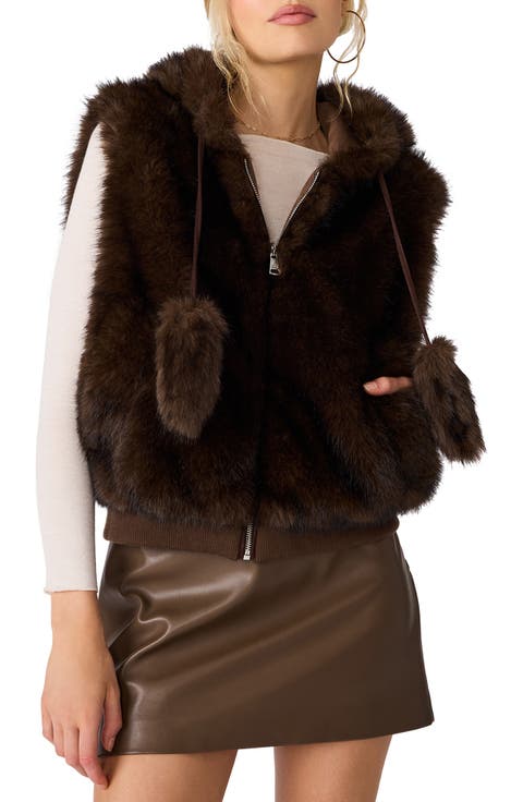 Sophee Faux Fur Hooded Vest