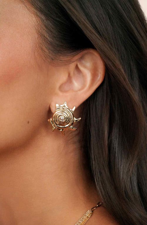 Ettika Sorrento Shell Statement Earrings In Gold