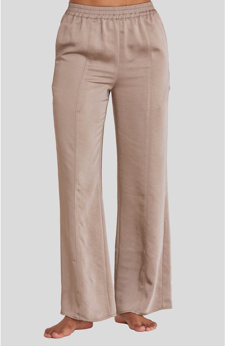 CRESCENT Pull On Satin Pants, Main, color, 