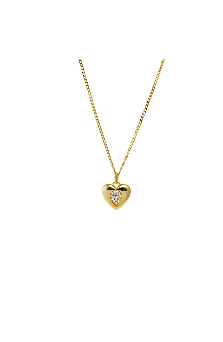 BY ADINA EDEN Pave Teardrop Accented Heart Pendant Necklace, Main, color, 
