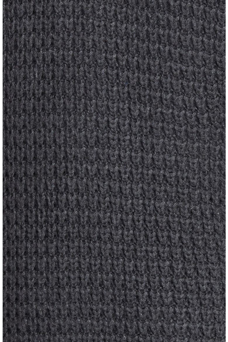 Waffle Knit Sweater Coat, Alternate, color, HEATHER DARK CHARCOAL
