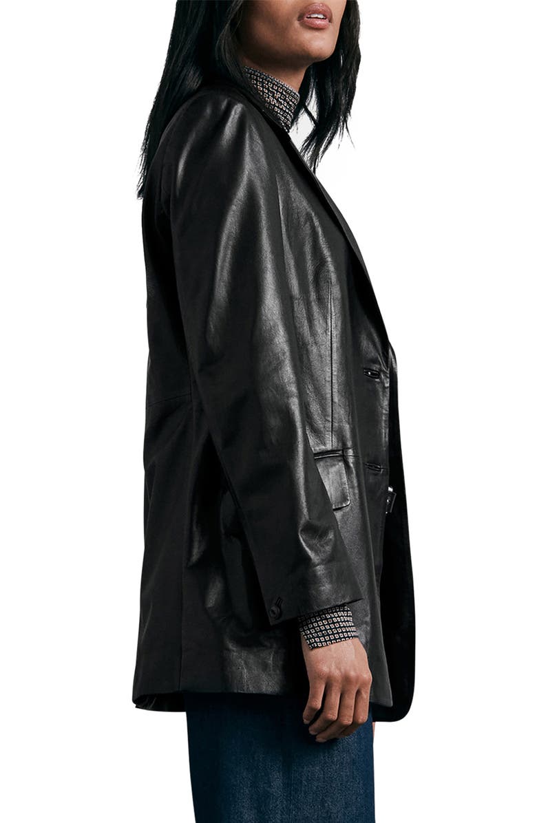 rag & bone ICONS Charles Leather Blazer, Alternate, color, 