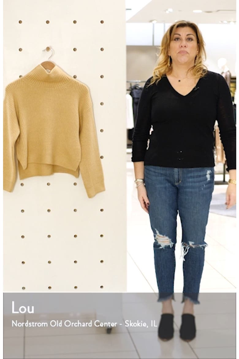 Crop Funnel Neck Sweater video