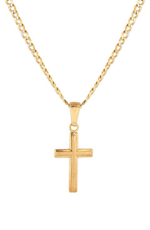 Italian Cross Pendant Necklace