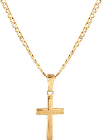 Italian Cross Pendant Necklace