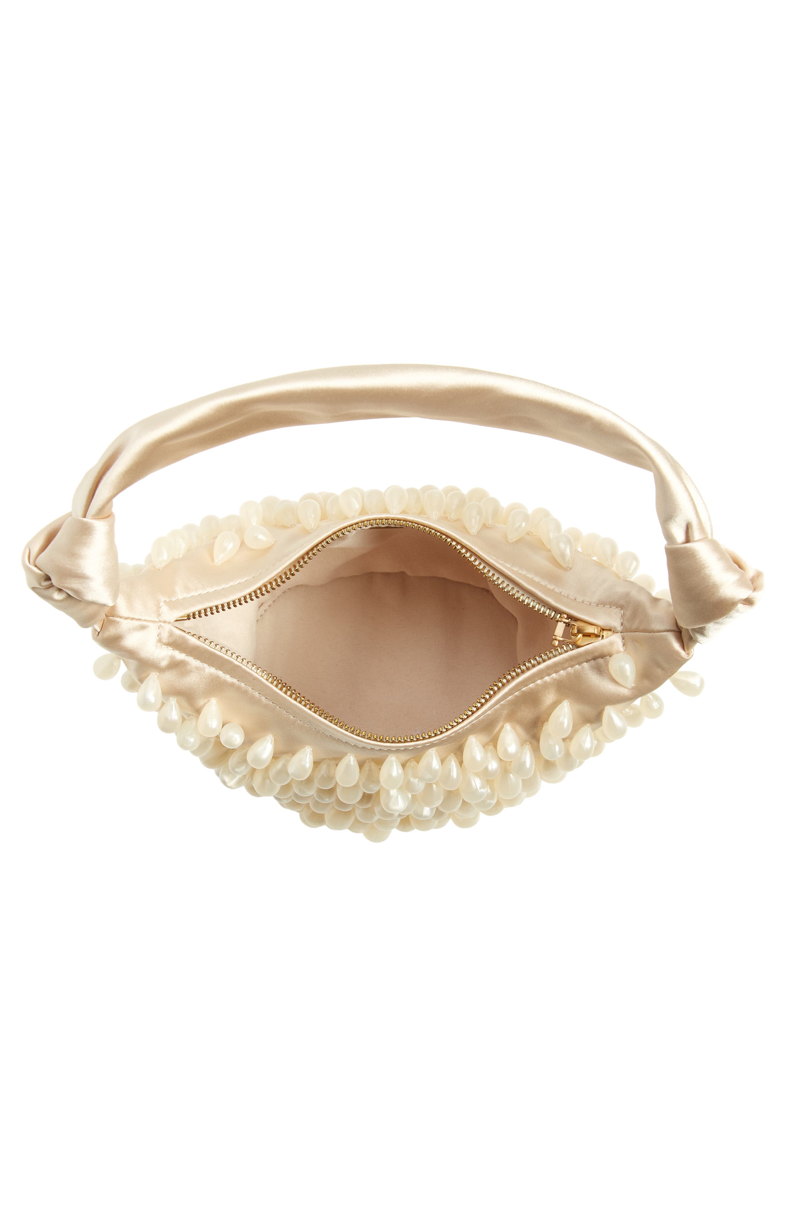 Cult Gaia Gia Bead & Satin Shoulder Bag, Alternate, color, 