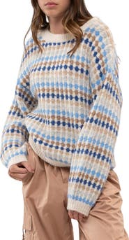 Blu Pepper Drop Shoulder Crewneck Sweater