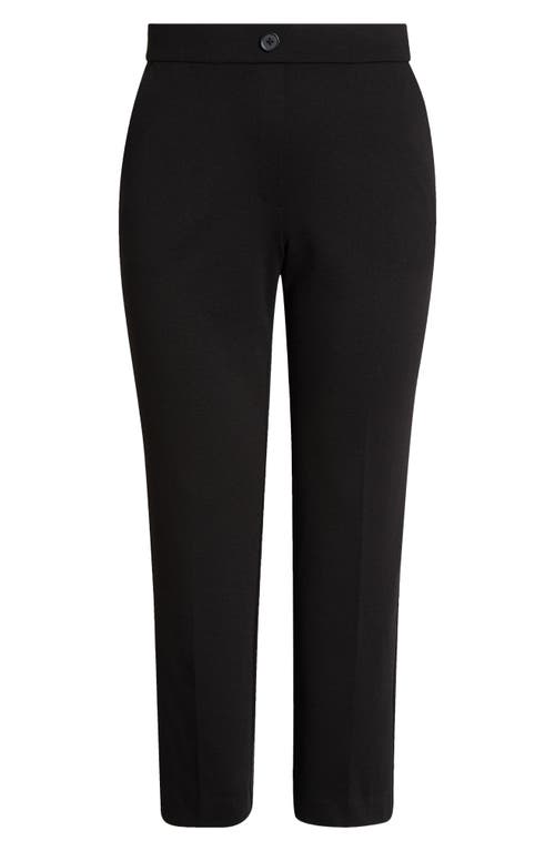 Ak Anne Klein Straight Leg Pants In Black