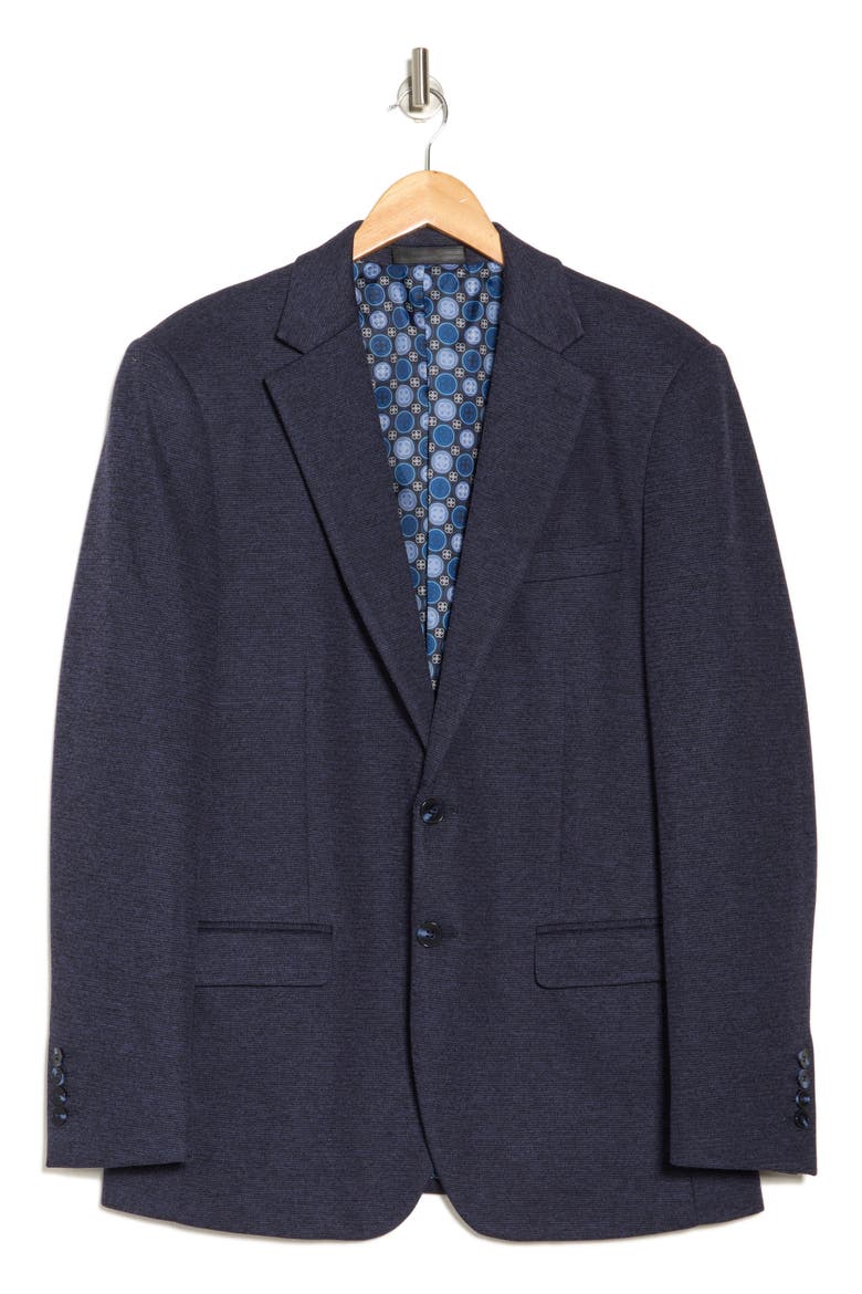 Solid Slim Fit Blazer, Alternate, color, NAVY MELANGE