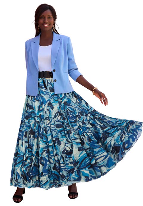 Flowing Crinkled Maxi Skirt (Petite Plus & Plus)
