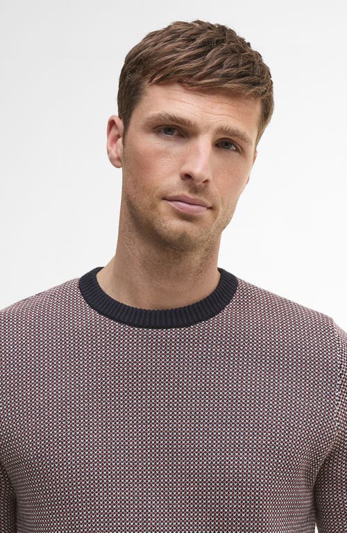 Barbour Wells Bird's Eye Cotton Sweater In Brown