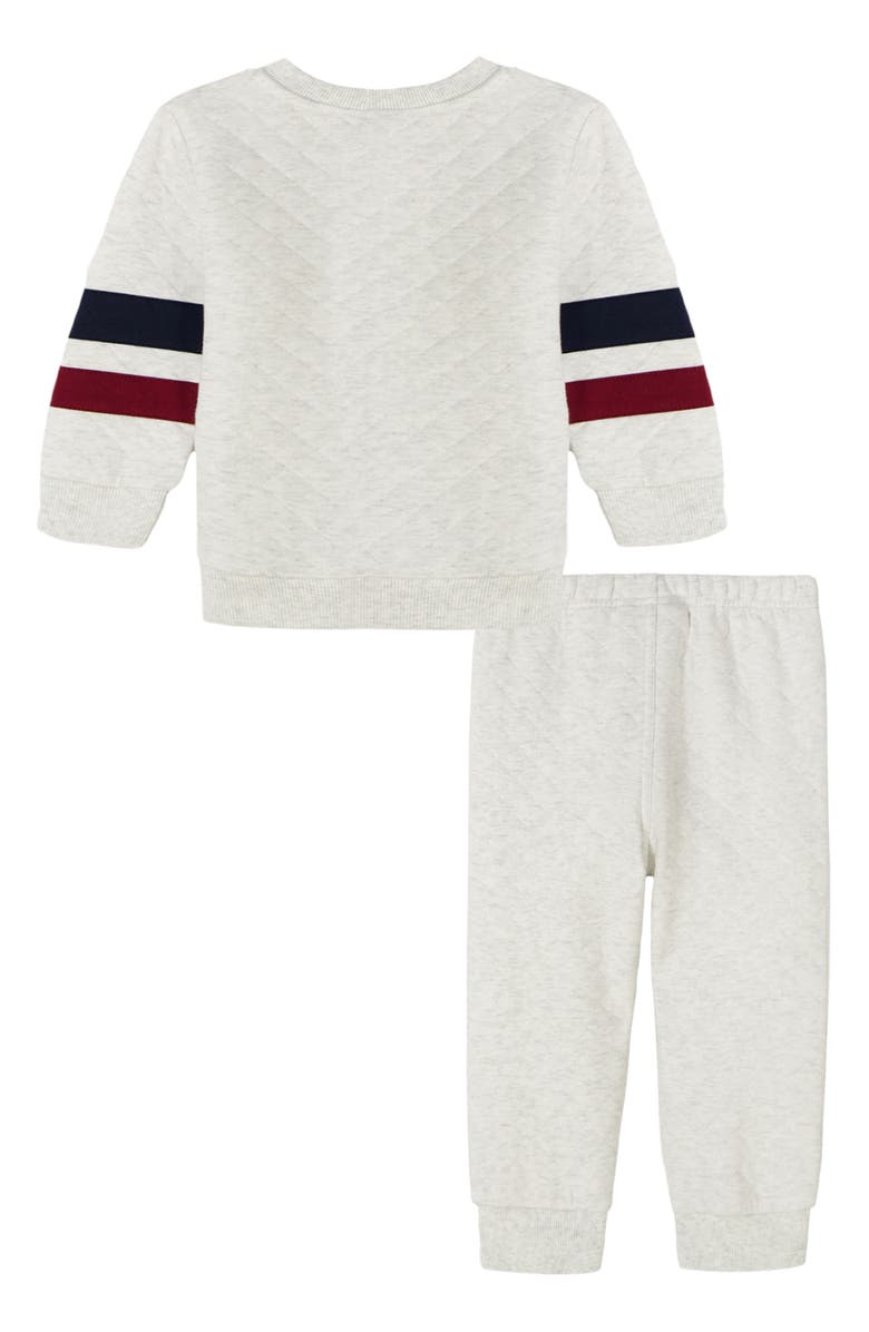 Tommy Hilfiger Logo Diamond Quilted Sweatshirt & Joggers Set, Alternate, color, White