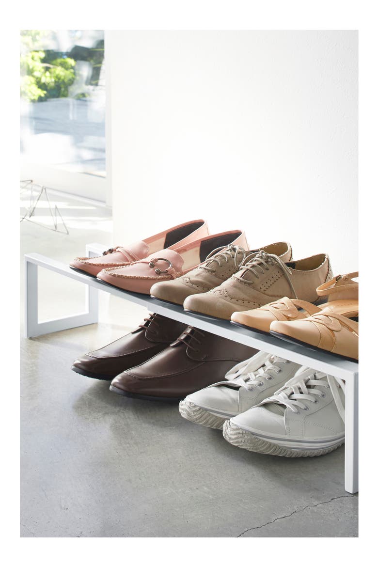 Adjustable Shoe Rack, Alternate, color, WHITE