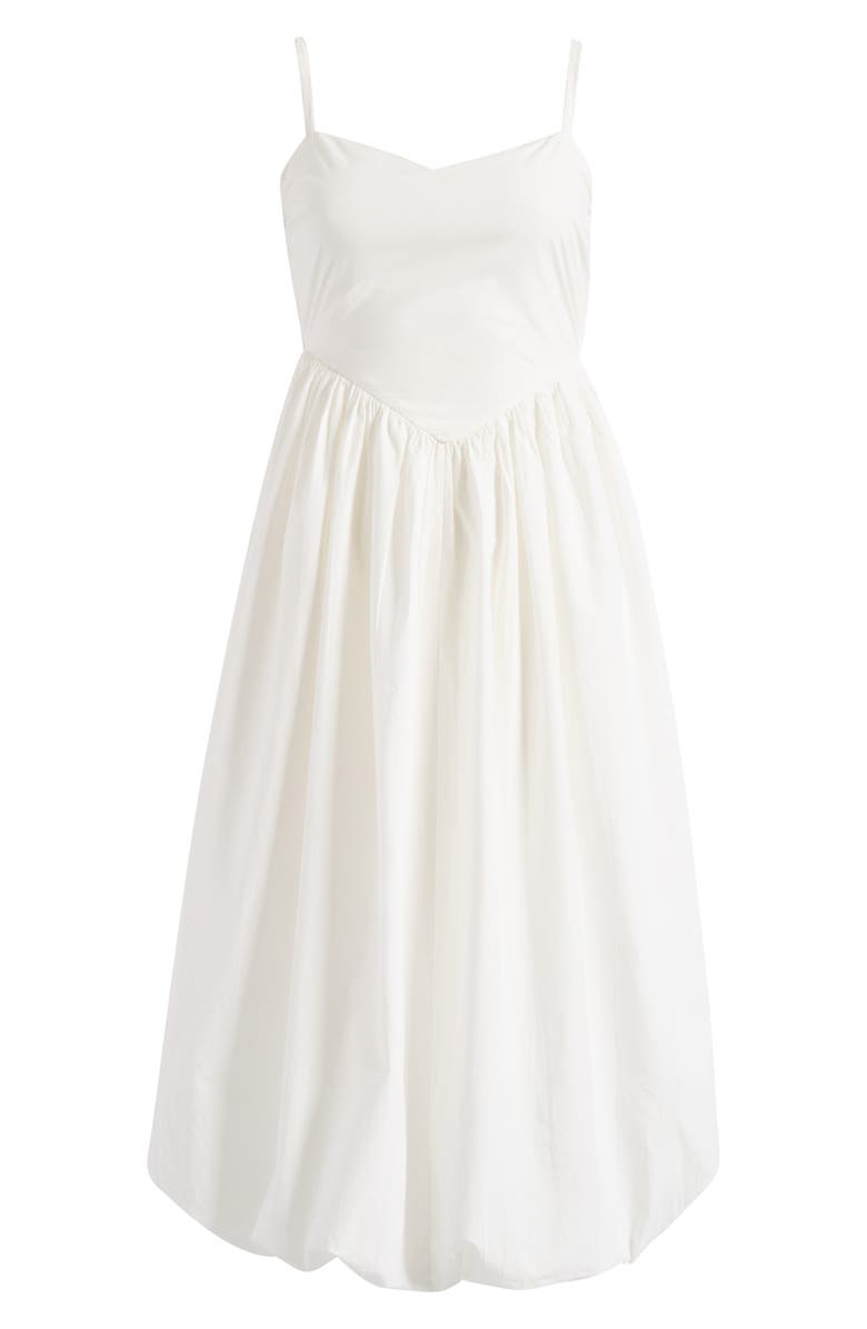 Lipsy Cami Puffball Drop Waist Midi Dress, Alternate, color, White