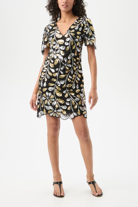 Obelle 2 Short Sleeve Sequin Dress