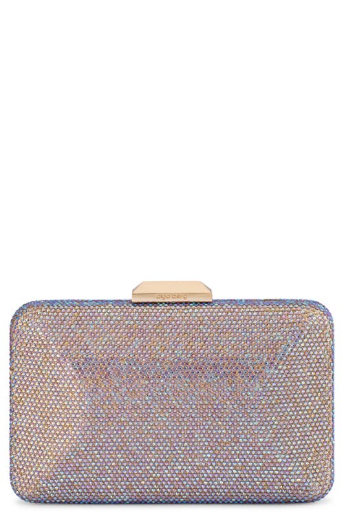 Olga Berg Edith Iridescent Frame Clutch In Pink