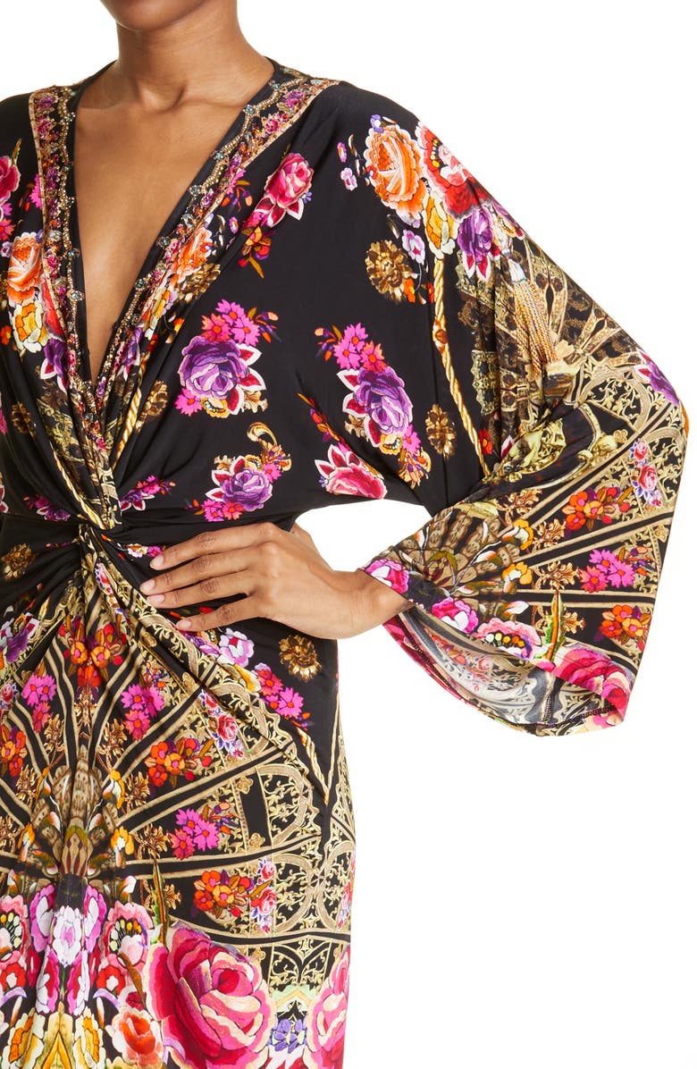 Camilla Dance with Duende Floral Print Long Sleeve Maxi Dress, Alternate, color, 
