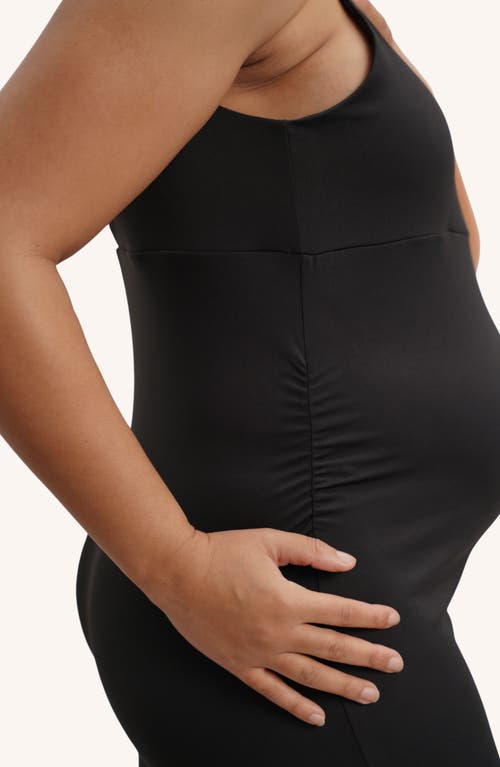 Nom Maternity Stretch Romper In Black