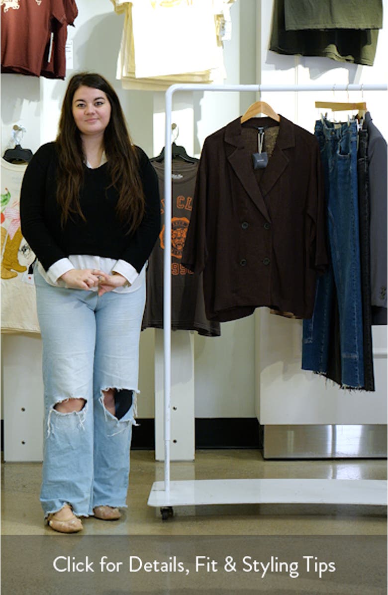 Textured Relaxed Fit Double Breasted Blazer, sales video thumbnail