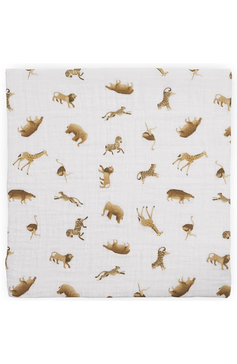 little unicorn Organic Cotton Swaddle, Alternate, color, Animal Crackers