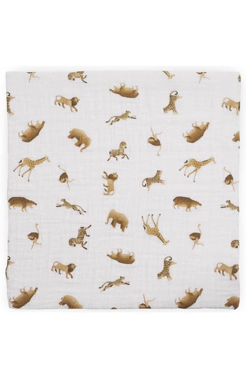 Little Unicorn Organic Cotton Swaddle In White