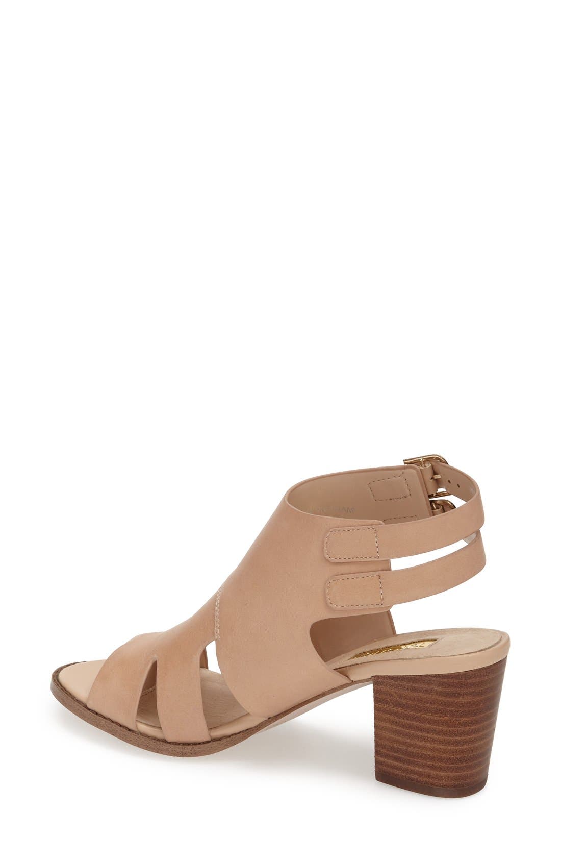 'Jubilee' Cutout Leather Sandal, Alternate, color, NUDE
