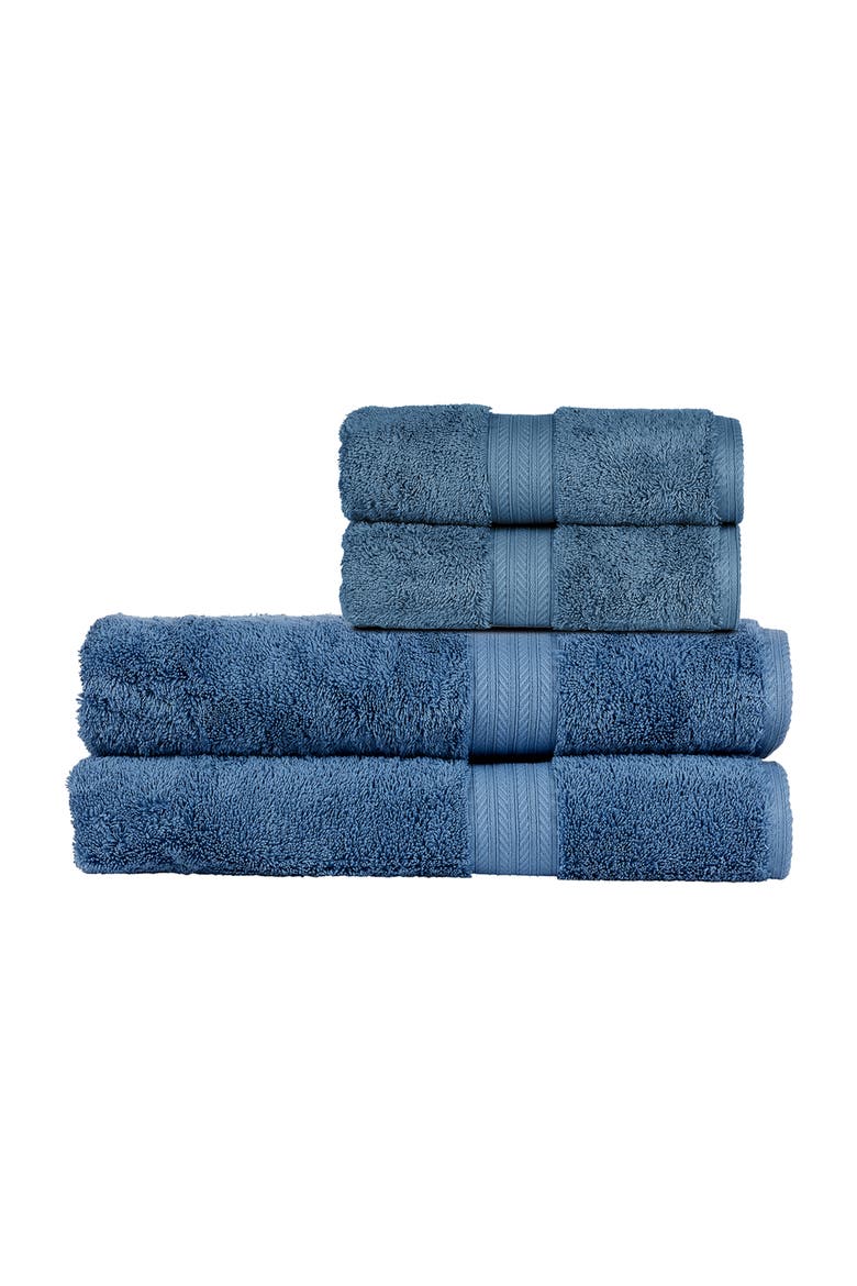 Renaissance Classic 100% Egyptian Cotton 4 Piece Bath Sheet Set, Main, color, Denim