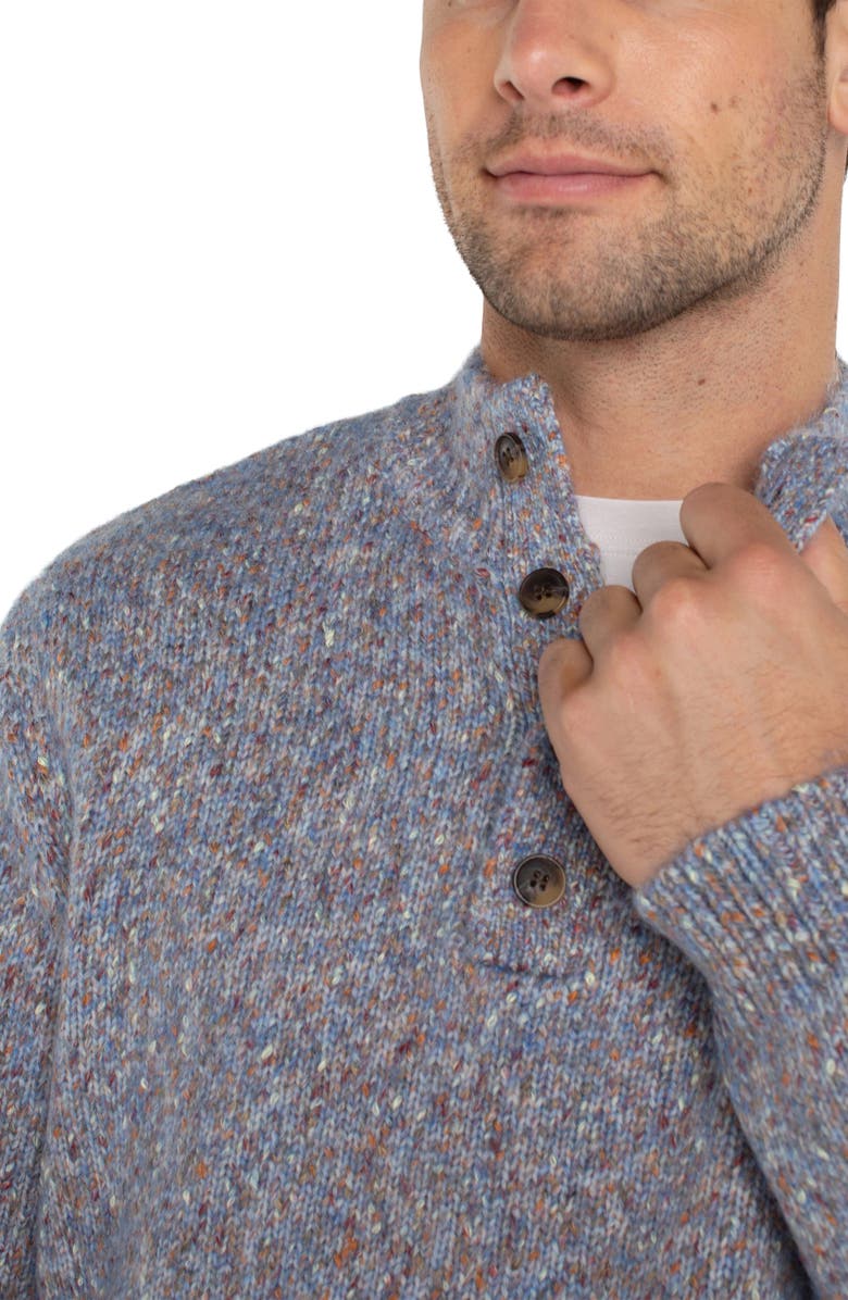 Liverpool Button Mock Neck Sweater, Alternate, color, 