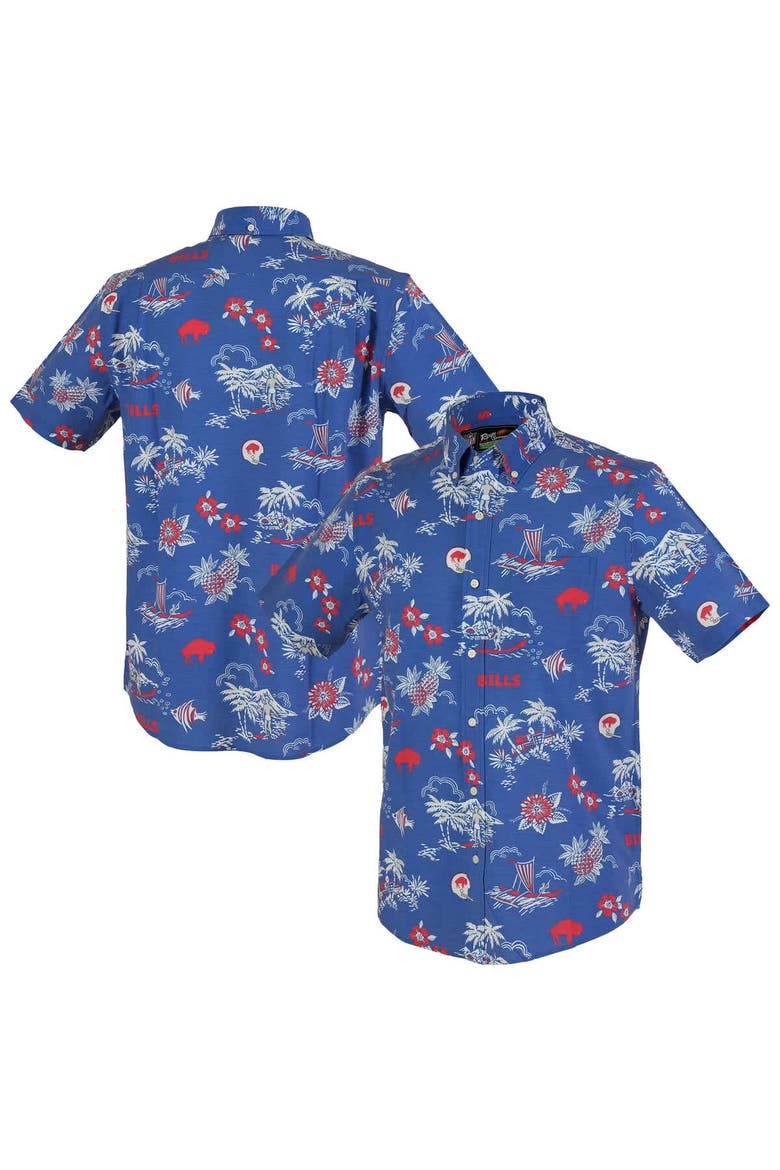 Men's Reyn Spooner Royal Buffalo Bills Throwback Kekai Performance Button-Down Shirt, Main, color, Royal