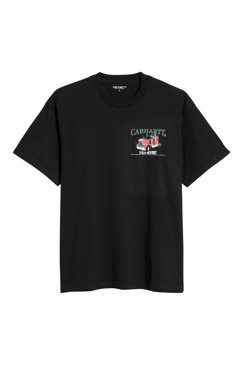 Men's On the Road Organic Cotton Graphic Tee, Alternate, color, BLACK