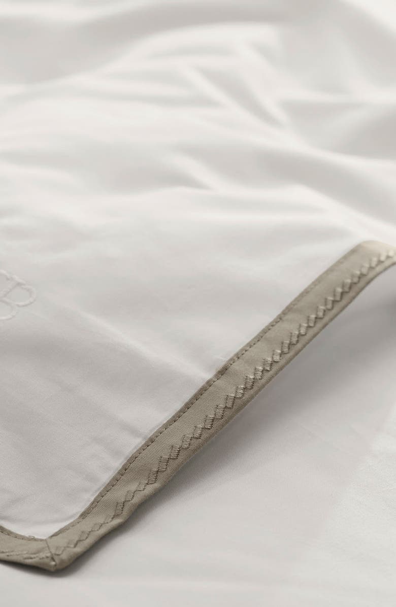 Boll & Branch Framed Percale Duvet Cover & Shams Set, Alternate, color, White/ Oak