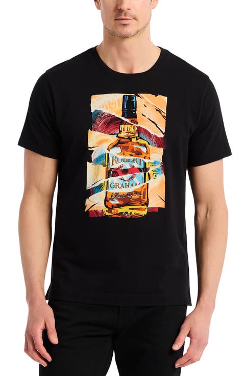 Whiskey Wisdom Short Sleeve Cotton Graphic T-Shirt