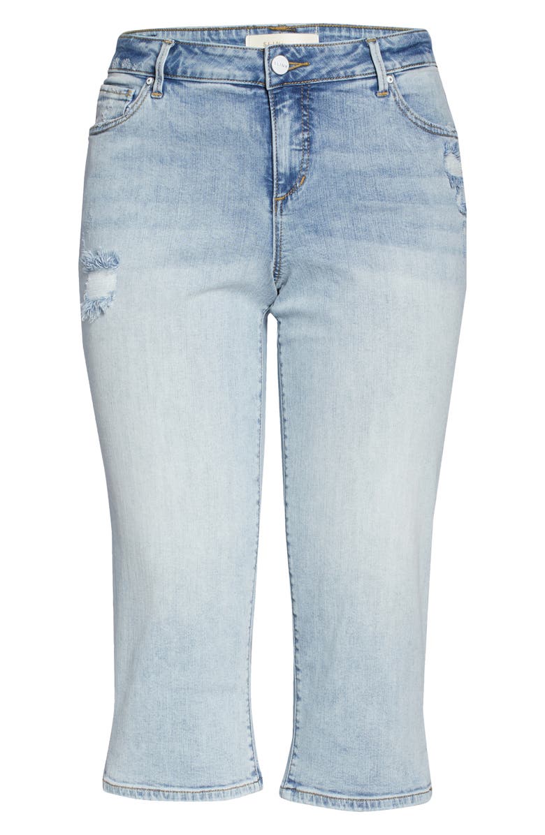 SLINK Jeans Distressed Crop Straight Leg Jeans, Alternate, color, Louise