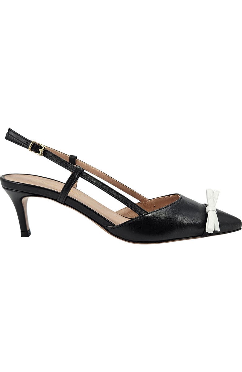Madison Maison By Roberto Festa Alessia Kitten Heel Slingback, Main, color, Black
