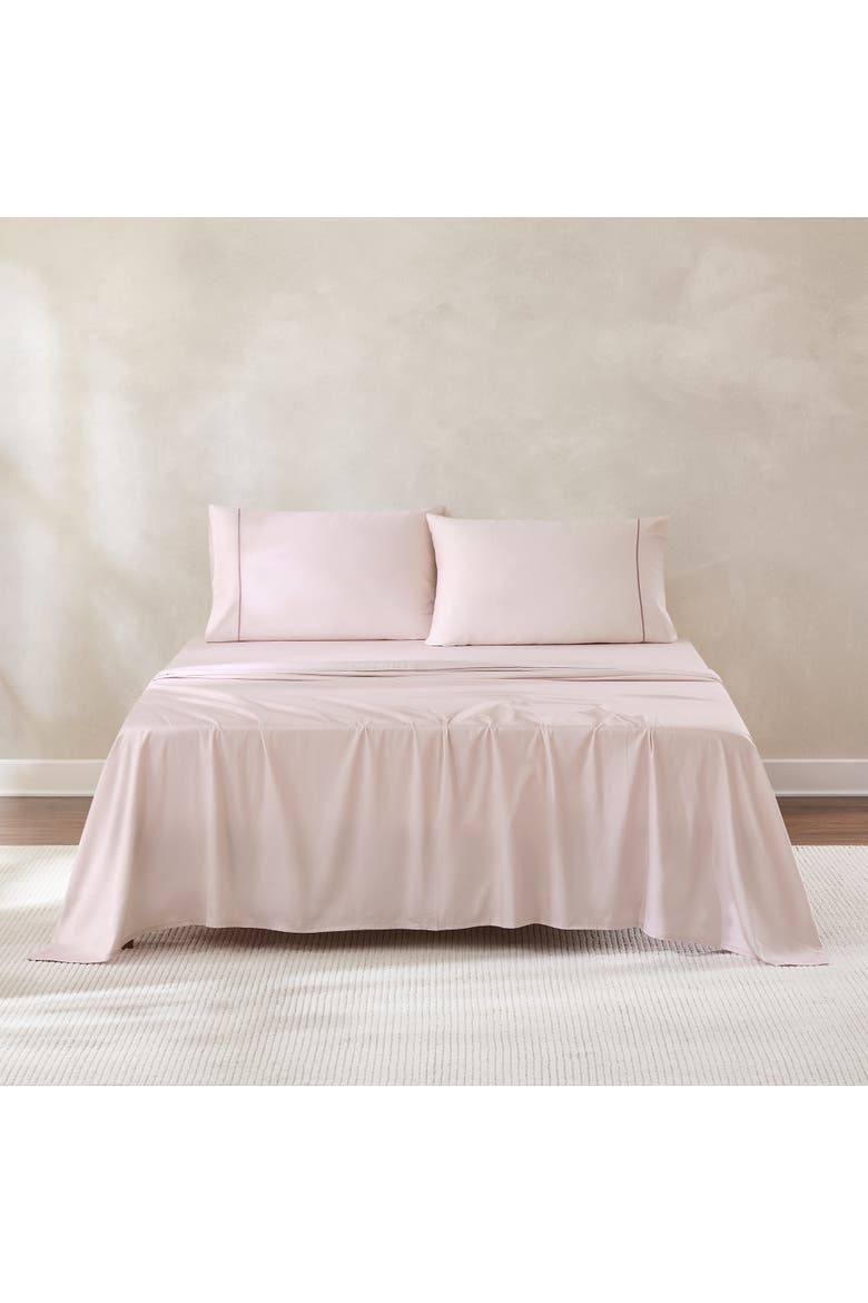 Linear Cotton Sheet Set, Main, color, Hushed Violet