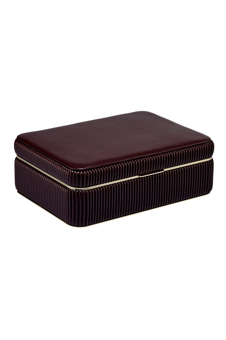 Bella Medium Jewelry Box, Alternate, color, Bordeaux
