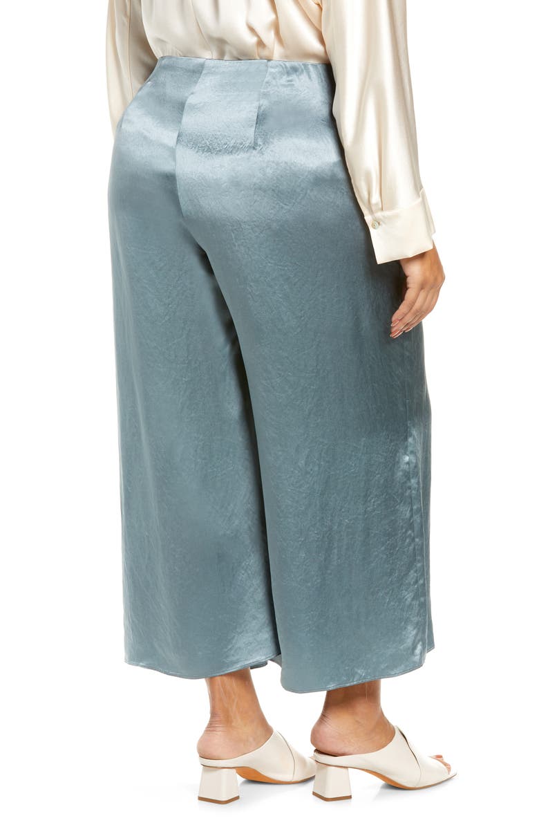 Vince Satin Wide Leg Cullottes, Alternate, color, Azure Stone