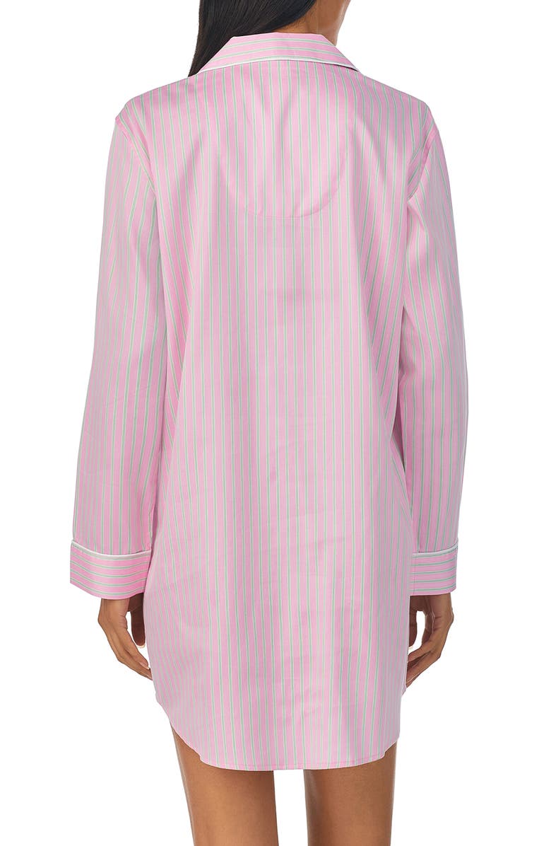 Lauren Ralph Lauren Stripe Sleep Shirt, Alternate, color, 