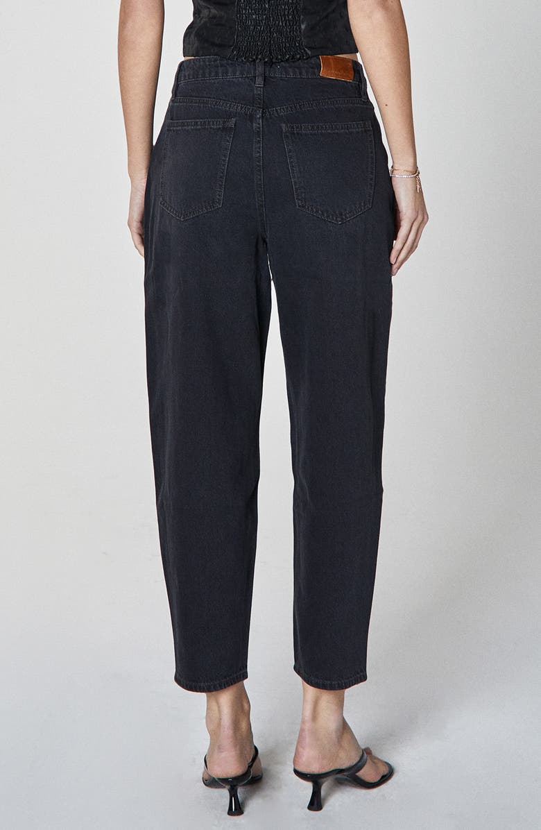 Unpublished Taylor Trip High Waist Ankle Barrel Leg Jeans, Alternate, color, Washed Black