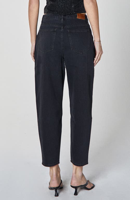Unpublished Taylor Trip High Waist Ankle Barrel Leg Jeans In Black