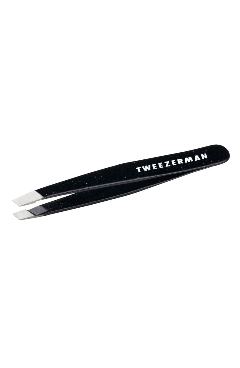 TWEEZERMAN Dusted Onyx Mini Slant Tweezer, Main, color, Dusted Onyx