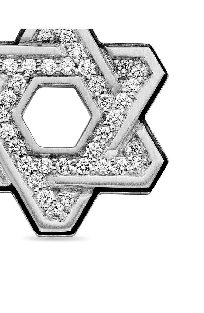 David Yurman Deco Star of David Pendant with Pavé Diamonds, Alternate, color,