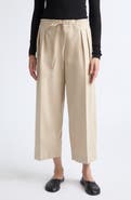 Maria McManus Pleated Stretch Wool & Cashmere Drawstring Trousers
