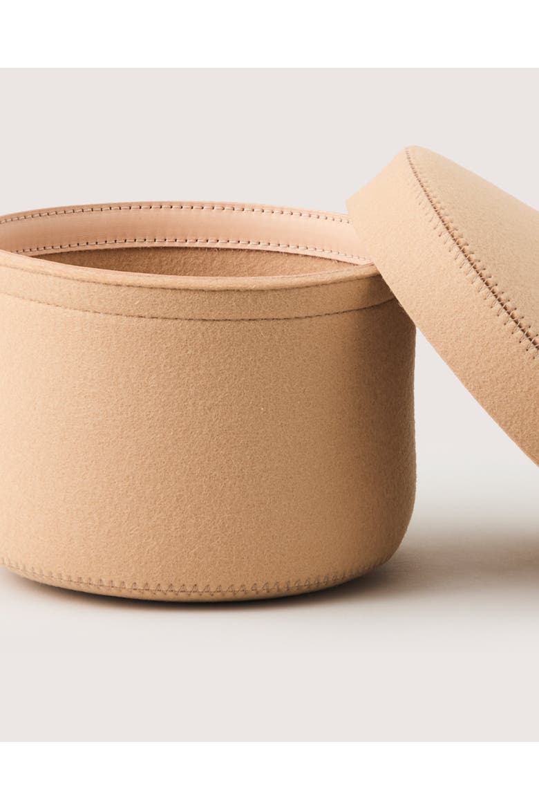 Merino Wool Small Bin w/ Lid, Alternate, color, Latte